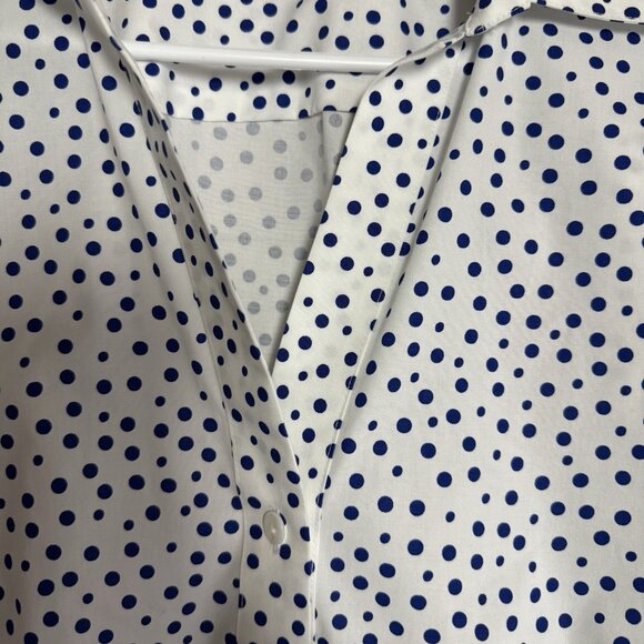 Foxcroft Women's White Button-Down Dress Shirt Wrinkle-Free Fitted Stretch 14 - Picture 5 of 10